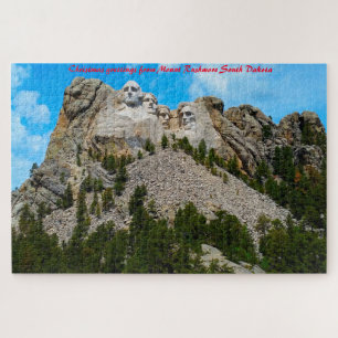 Mount Rushmore South Dakota. Weihnachtsgrüße Puzzle