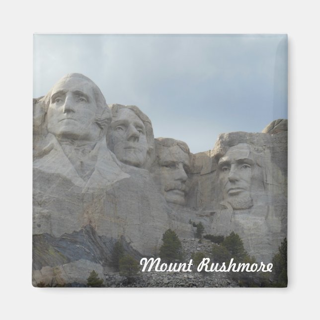 Mount Rushmore Square Magnet (Vorne)