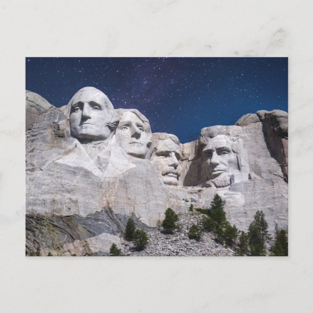 Mount Rushmore Timelapse Himmel Postkarte (Vorderseite)
