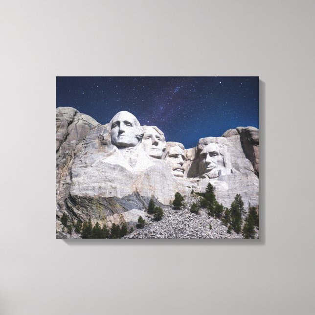 Mount Rushmore Timelapse Sky Leinwanddruck (Vorderseite)