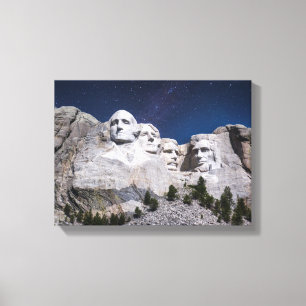 Mount Rushmore Timelapse Sky Leinwanddruck