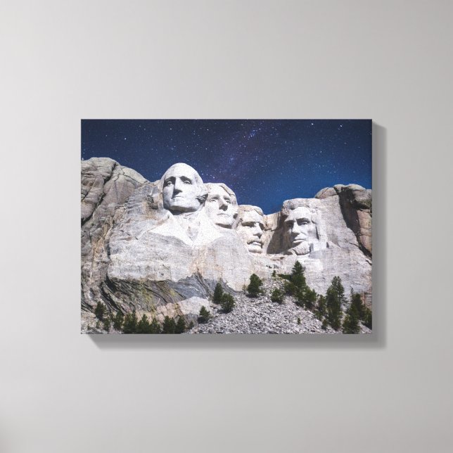 Mount Rushmore Timelapse Sky Leinwanddruck (Vorderseite)