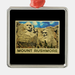 Mount Rushmore Vintage Ornament Aus Metall