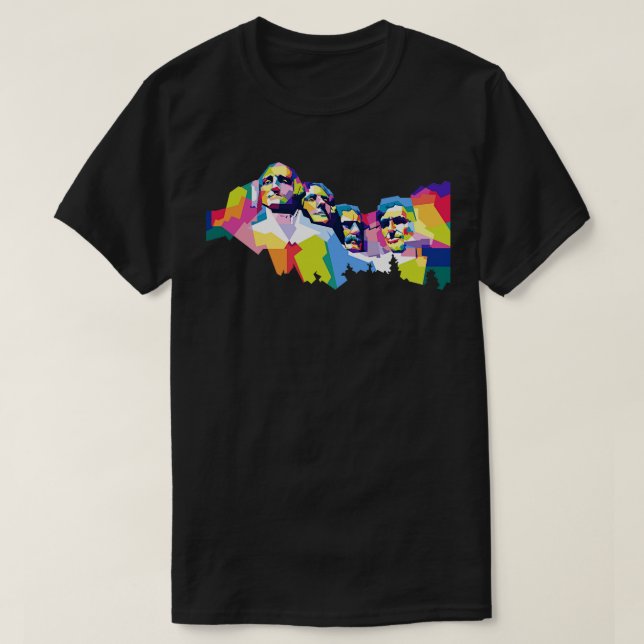 Mount Rushmore WPAP T-Shirt (Design vorne)
