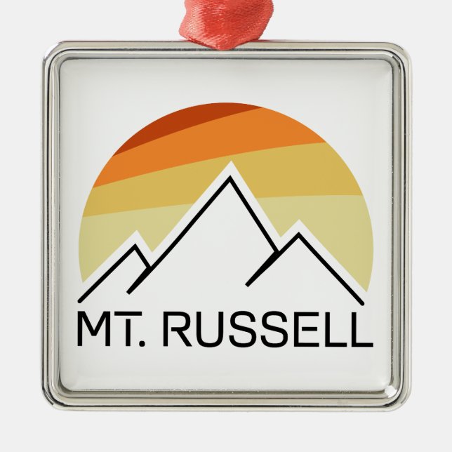 Mount Russell California Retro Ornament Aus Metall (Vorne)