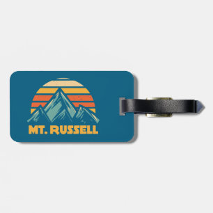 Mount Russell Kalifornien Retro Türkis Gepäckanhänger