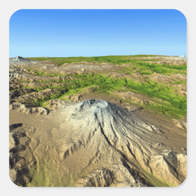 Mount Saint Helens Quadratischer Aufkleber (Vorderseite)