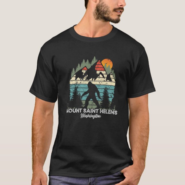 Mount Saint Helens Washington Nationalpark Retro T-Shirt (Vorderseite)