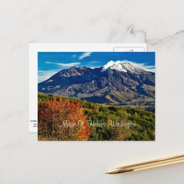 Mount Saint Helens, Washington Postkarte (Vorderseite/Rückseite Beispiel)