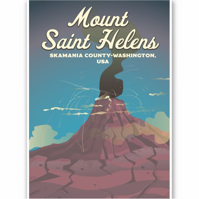 Mount Saint Helens Washington USA Aufkleber (Vorderseite)