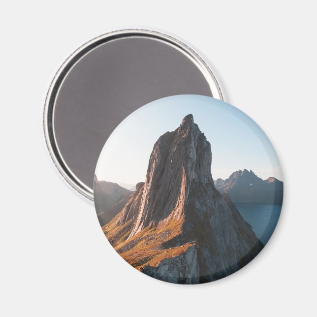 Mount Segla, Senja Norwegen Magnet (Vorderseite/Rückseite)