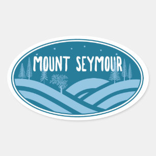 Mount Seymour im Freien Ovaler Aufkleber