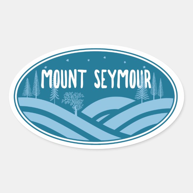Mount Seymour im Freien Ovaler Aufkleber (Vorderseite)