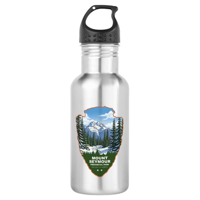 Mount Seymour Provincial Park Arrowhead Edelstahlflasche (Vorderseite)