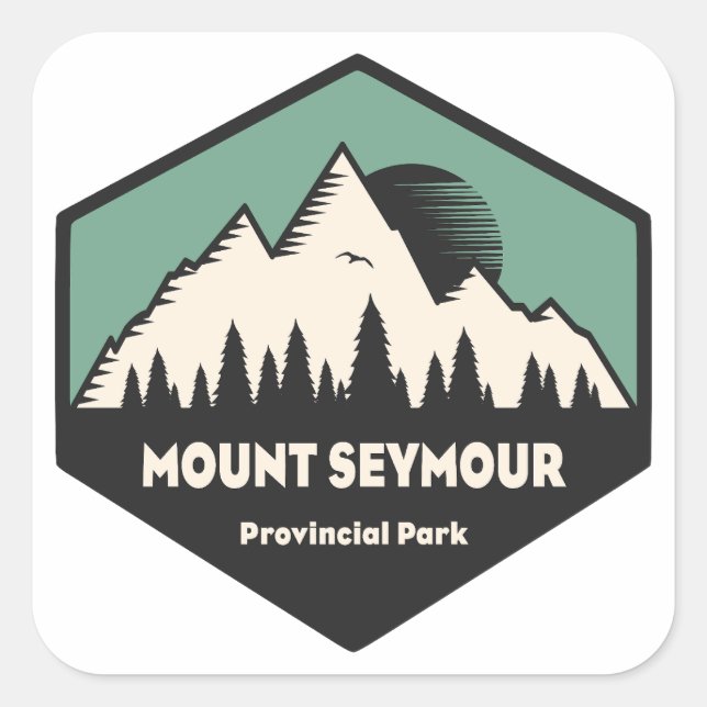 Mount Seymour Provincialpark Quadratischer Aufkleber (Vorderseite)