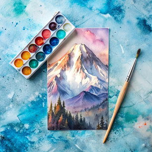 Mount Shasta California Malerei Postkarte