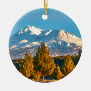 MOUNT SHASTA KERAMIK ORNAMENT