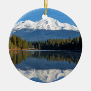 MOUNT SHASTA REFLEKTIERT KERAMIK ORNAMENT