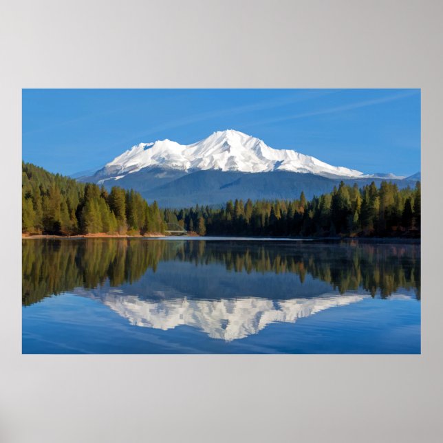 MOUNT SHASTA REFLEKTIERT POSTER (Vorne)
