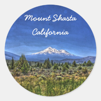 Mount Shasta Runder Aufkleber