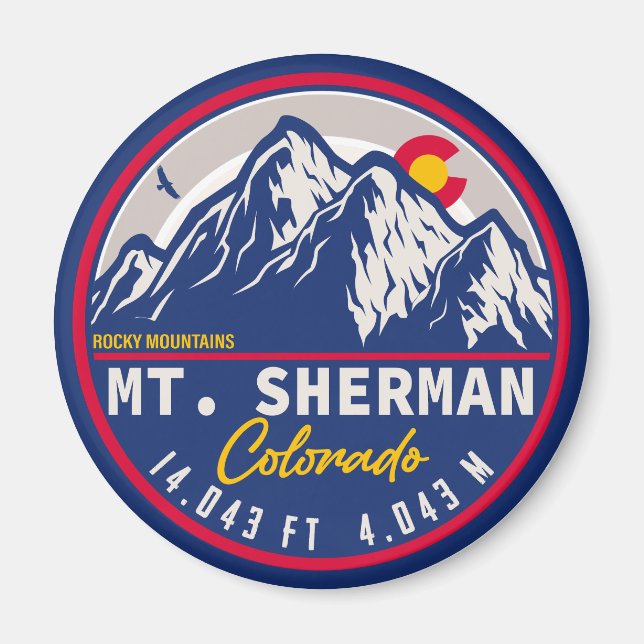 Mount Sherman Colorado - 14er-Wanderung Magnet (Vorne)