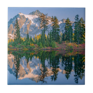 Mount Shuksan gespiegelt im Reflection Lake Fliese