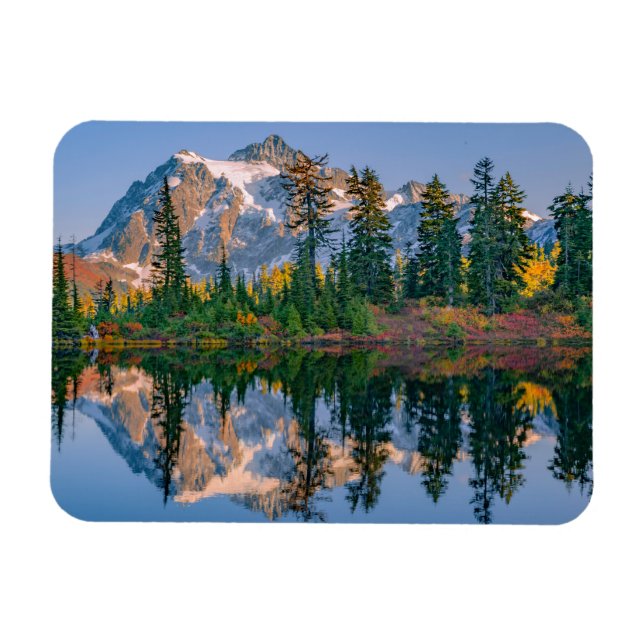 Mount Shuksan gespiegelt im Reflection Lake Magnet (Horizontal)