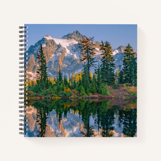 Mount Shuksan gespiegelt im Reflection Lake Notizbuch (Vorderseite)