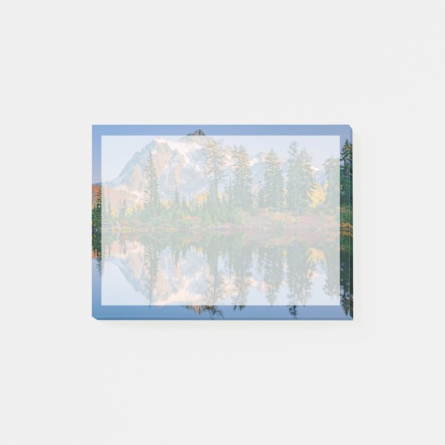 Mount Shuksan gespiegelt im Reflection Lake Post-it Klebezettel (Vorderseite)