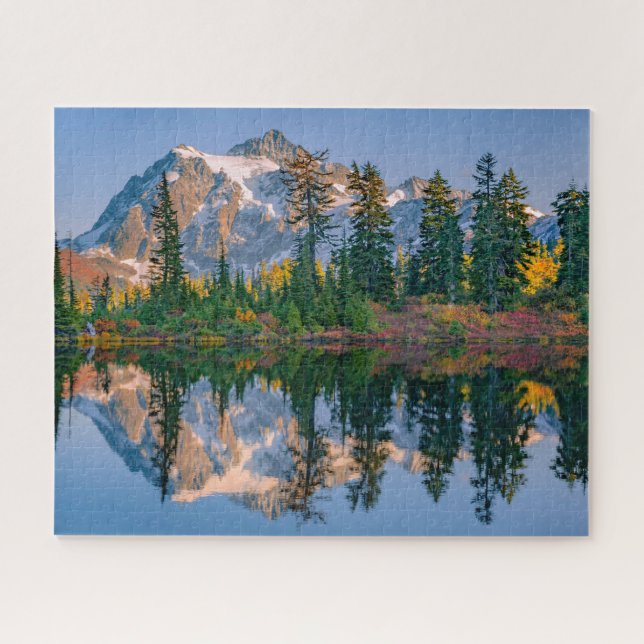 Mount Shuksan gespiegelt im Reflection Lake Puzzle (Horizontal)