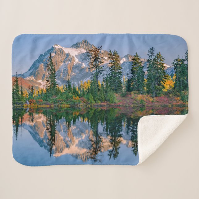 Mount Shuksan gespiegelt im Reflection Lake Sherpadecke (Vorderseite (Horizontal))