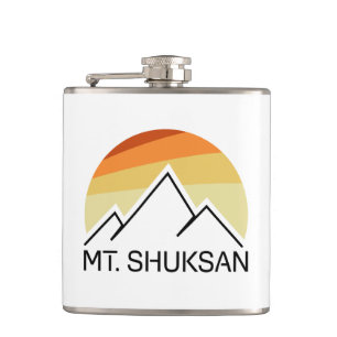 Mount Shuksan Washington Retro Flachmann
