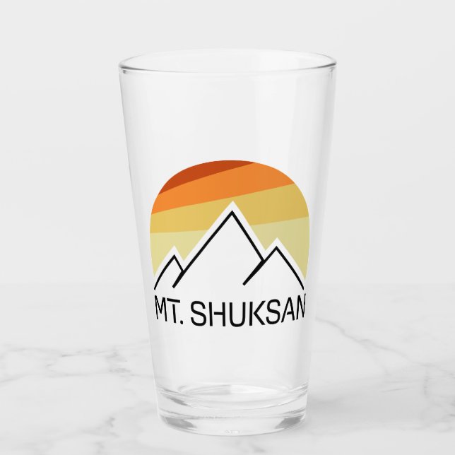 Mount Shuksan Washington Retro Glas (Vorderseite)