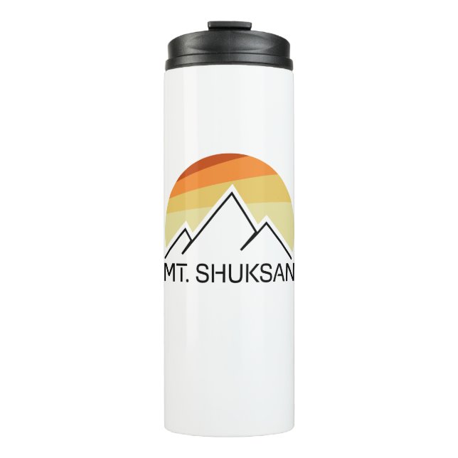 Mount Shuksan Washington Retro Thermosbecher (Vorderseite)