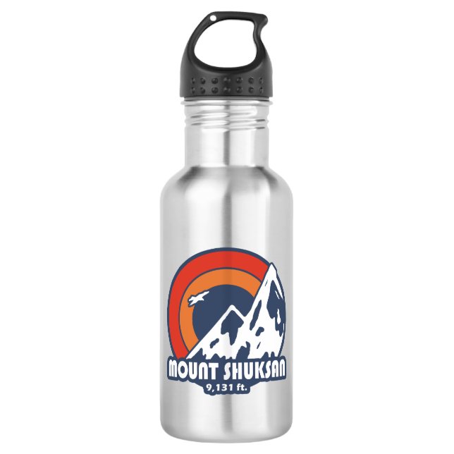 Mount Shuksan Washington Sun Eagle Edelstahlflasche (Vorderseite)