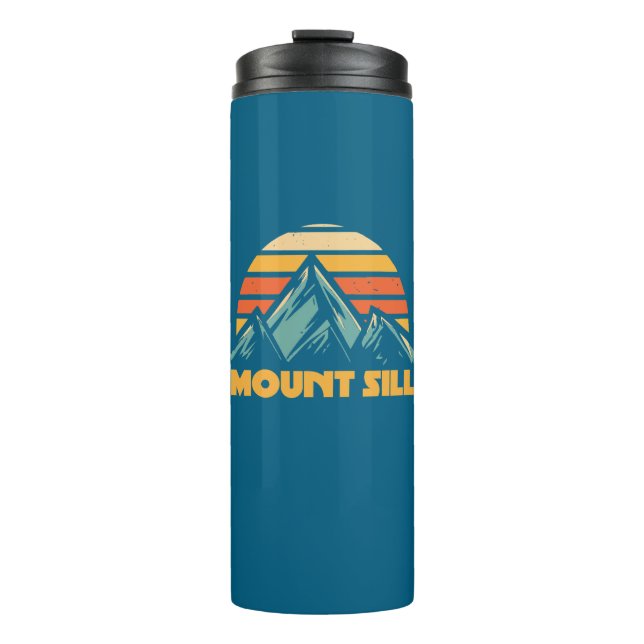 Mount Sill California Retro Türkis Thermosbecher (Vorderseite)