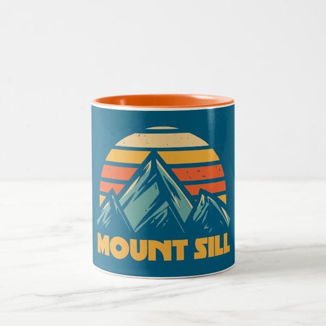 Mount Sill California Retro Türkis Zweifarbige Tasse (Mittel)