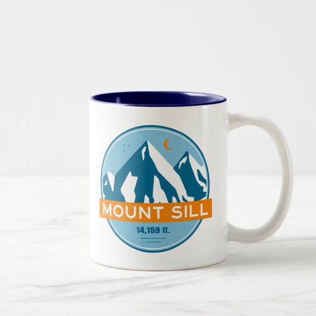 Mount Sill California Stars Moon Zweifarbige Tasse (Rechts)