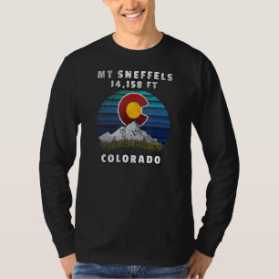 Mount Sneffels Colorado Flag Themenberg T-Shirt
