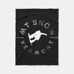 Mount Snow Vermont Graphic Vintag Snowboard T Shi Fleecedecke