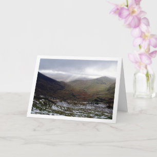 Mount Snowdon Landschaft, Wales Karte
