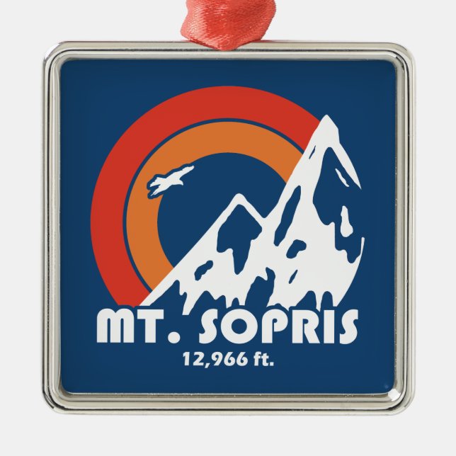 Mount Sopris Sun Eagle Ornament Aus Metall (Vorne)