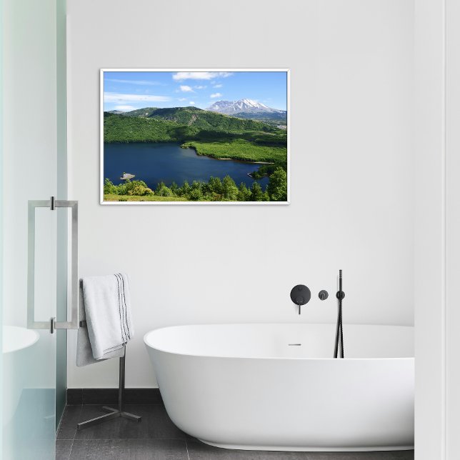 Mount St Helens Coldwater Lake Landschaft Poster (In Situ)