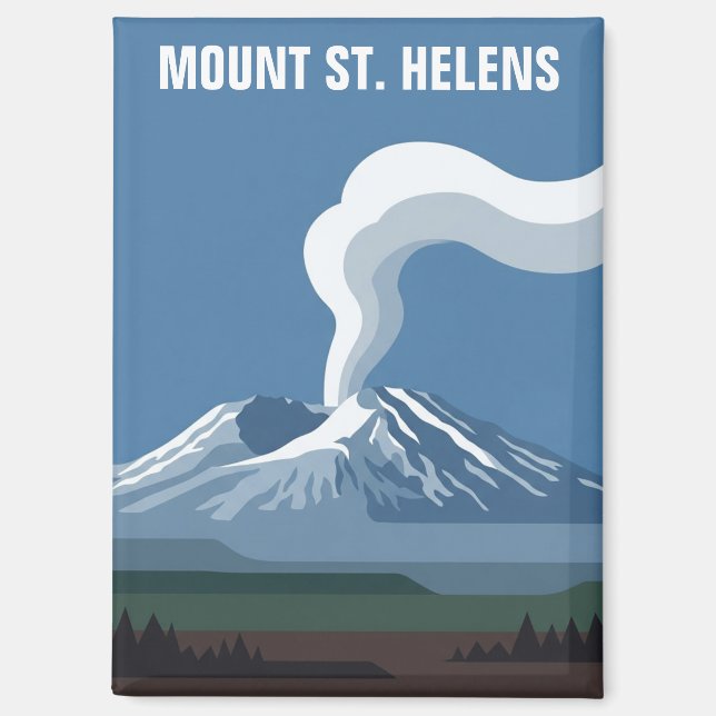Mount St Helens Nationaler Vulkanmonument Magnet (Vorderseite)