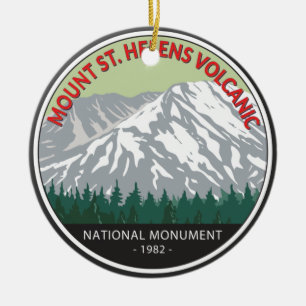 Mount St Helens Nationales Vulkanschutzgebiet Vint Keramik Ornament