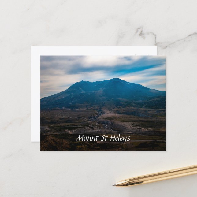 Mount St Helens Postkarte (Vorderseite/Rückseite Beispiel)