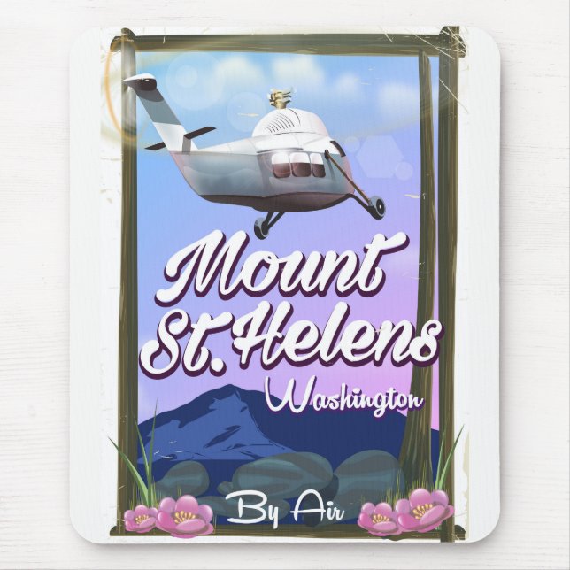 Mount St. Helens Washington Reiseplakat Mousepad (Vorne)
