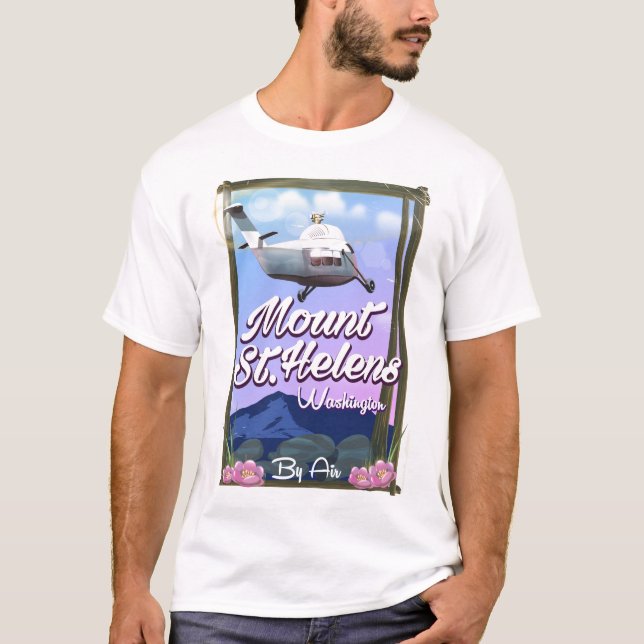 Mount St. Helens Washington Reiseplakat T-Shirt (Vorderseite)