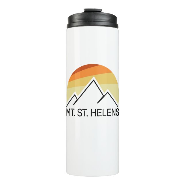 Mount St. Helens Washington Retro Thermosbecher (Vorderseite)