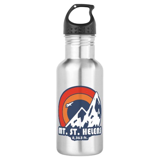 Mount St. Helens Washington Sun Eagle Edelstahlflasche (Vorderseite)